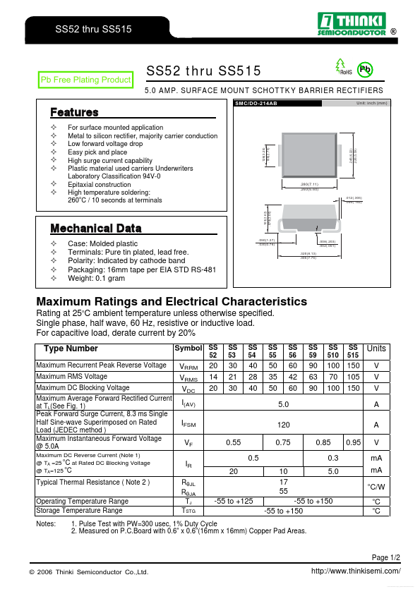 SS56 Thinki Semiconductor