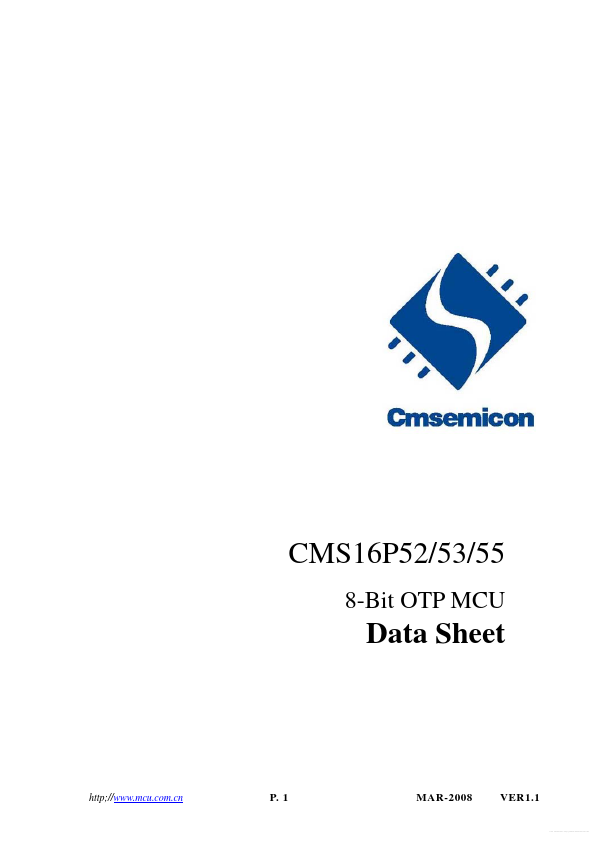 <?=CMS16P52?> डेटा पत्रक पीडीएफ
