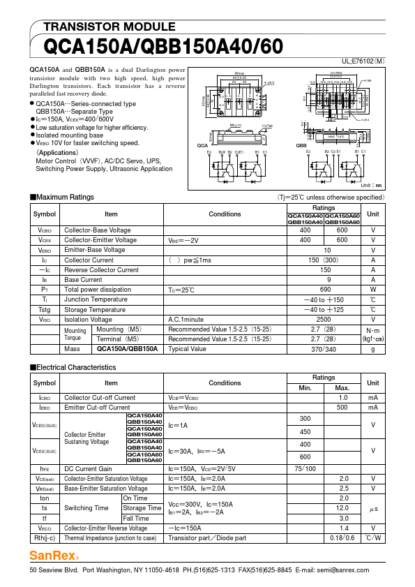 <?=QBB150A40?> डेटा पत्रक पीडीएफ