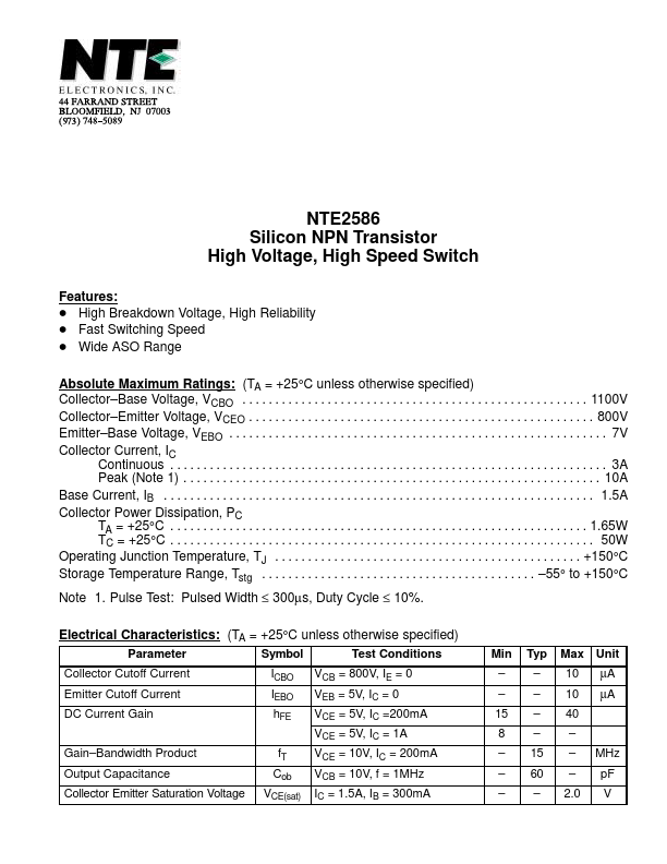 NTE2586