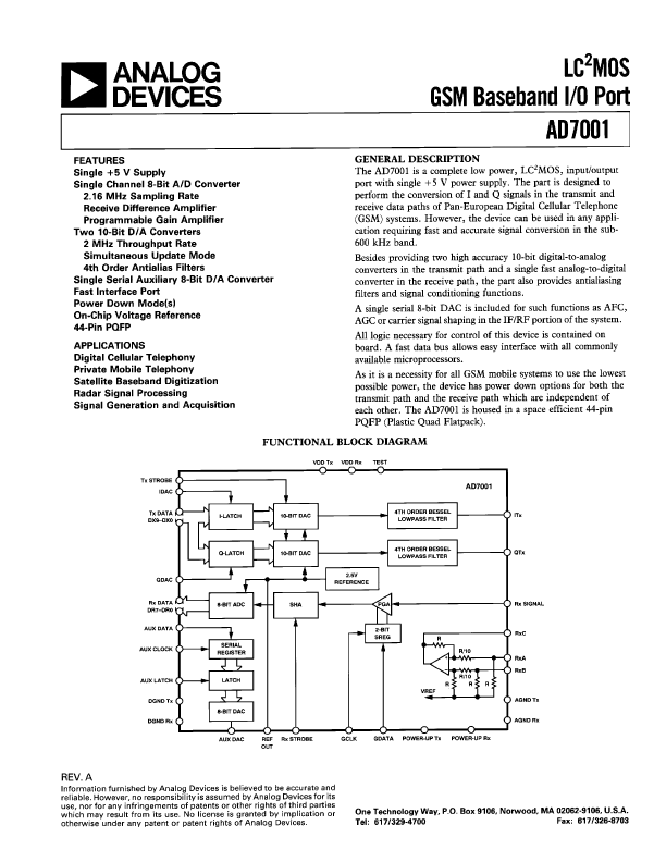 AD7001 Analog Devices