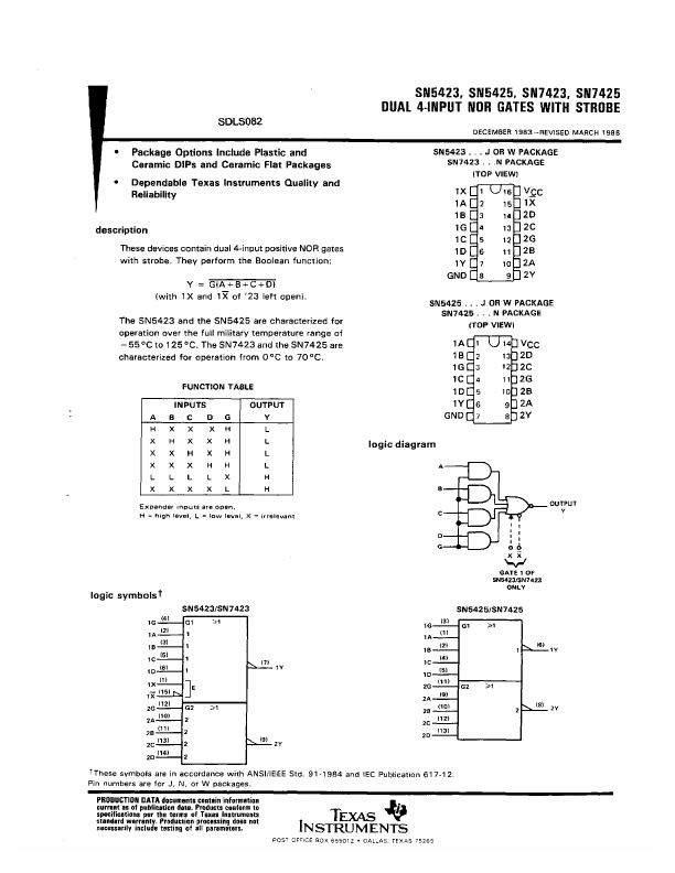 7423 Texas Instruments