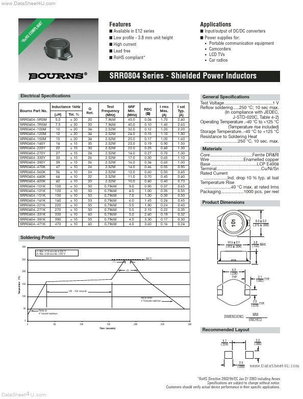 SRR0804 Bourns Electronic Solutions