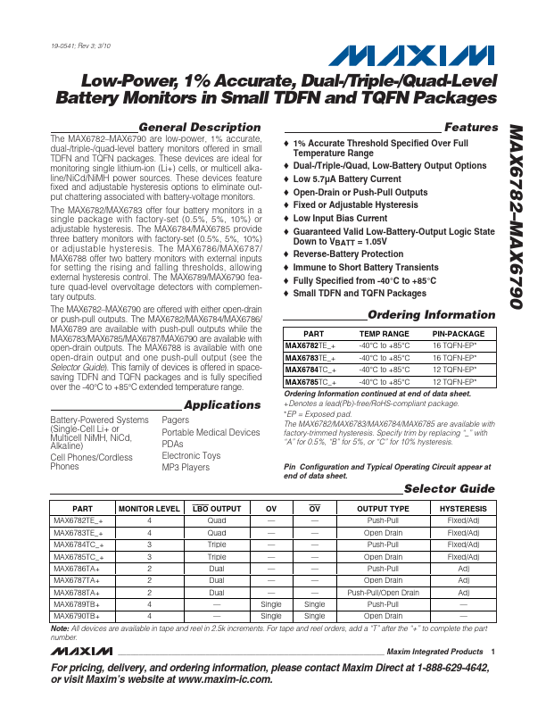 MAX6783 Maxim Integrated Products