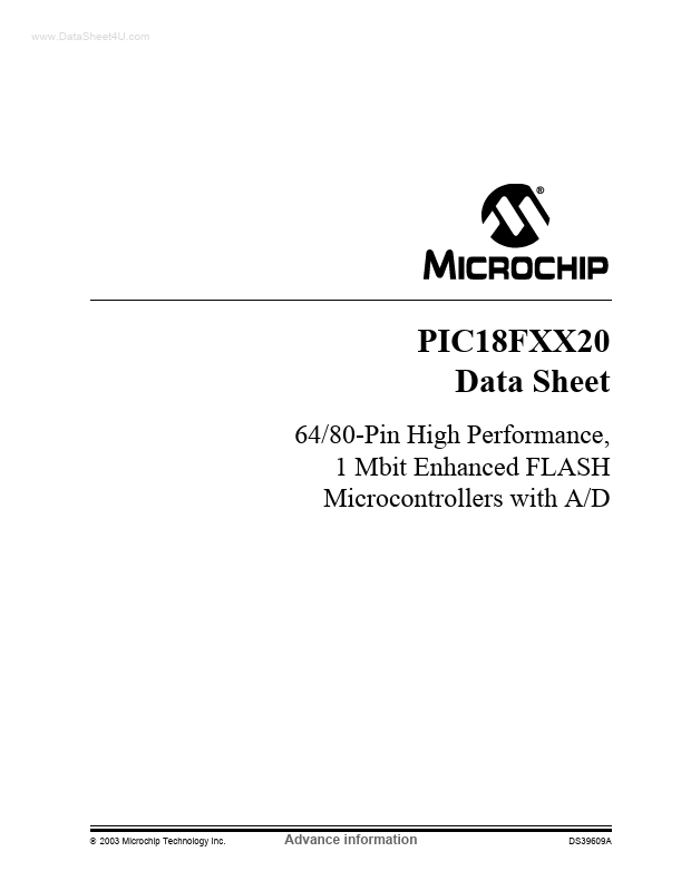 PIC18LF6720 Microchip Technology