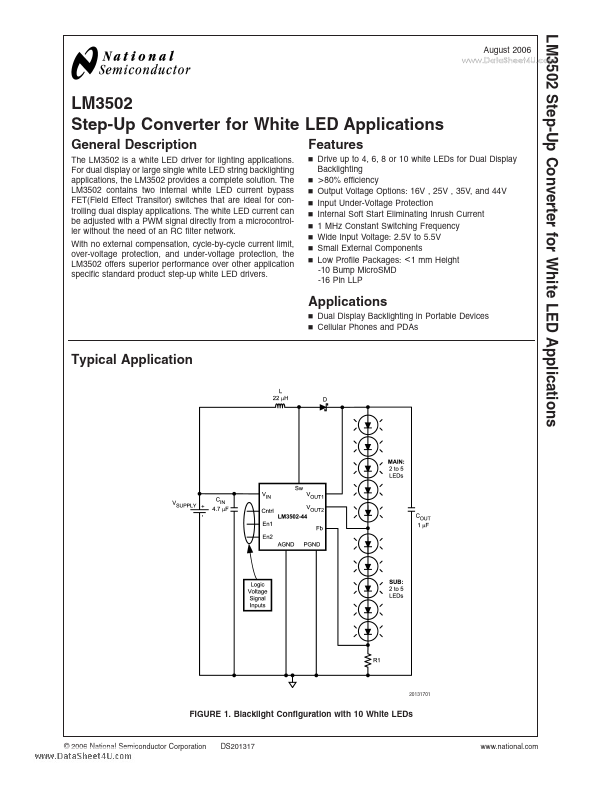 <?=LM3502?> डेटा पत्रक पीडीएफ