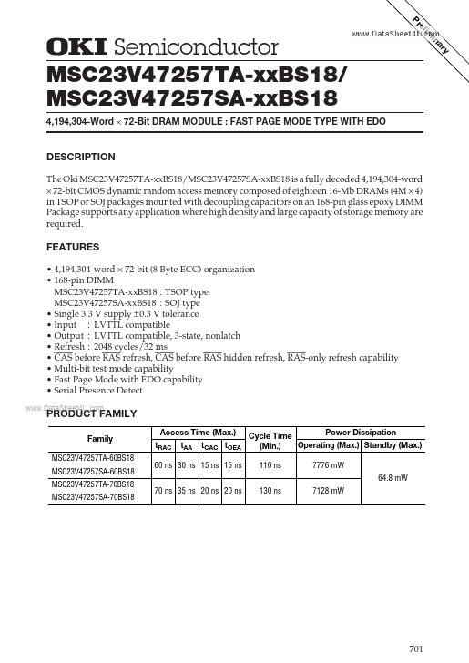 MSC23V47257SA-70BS18