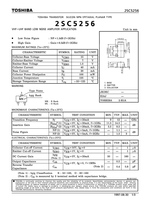 2SC5256 Toshiba Semiconductor
