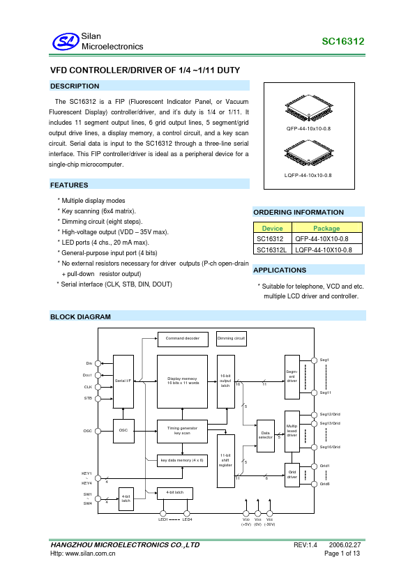 SC16312 Silan Microelectronics