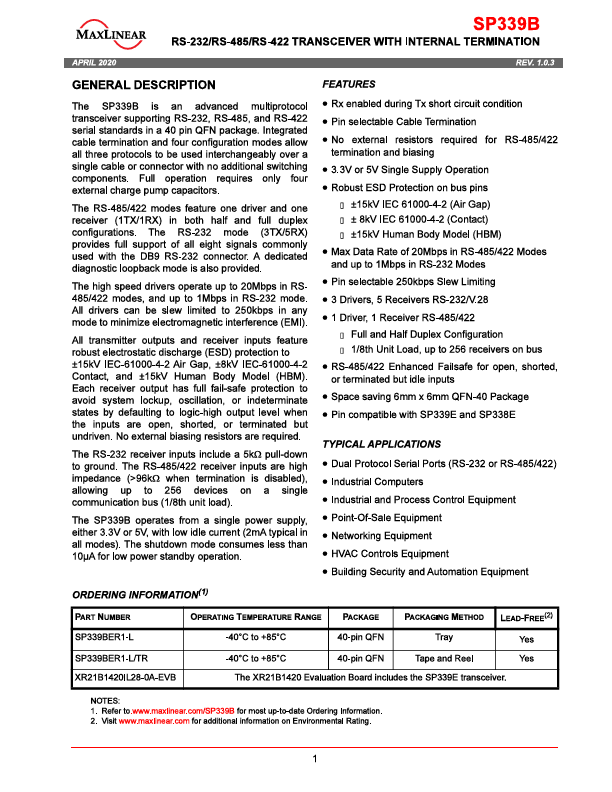 SP339B MaxLinear