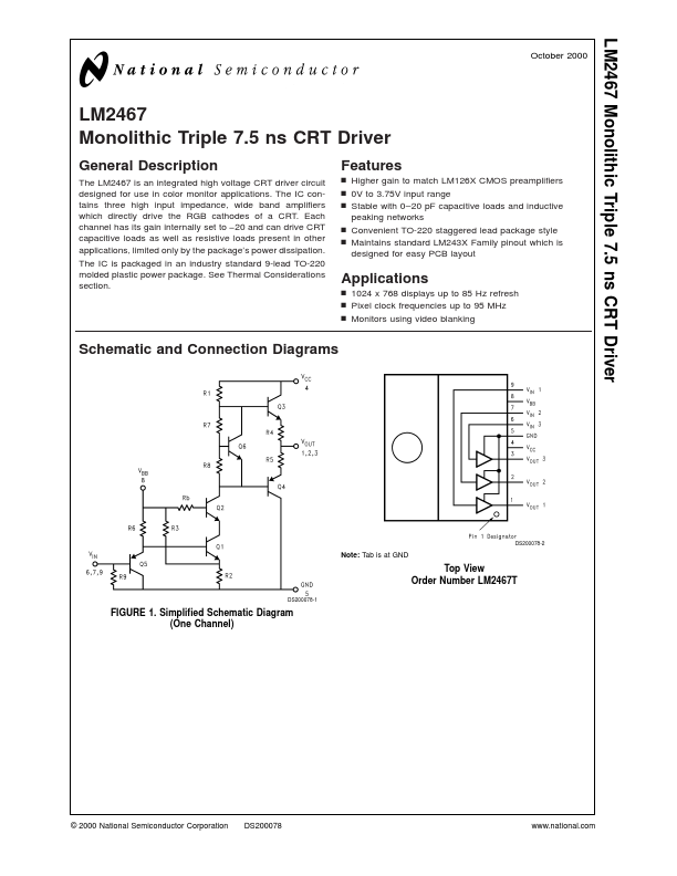 LM2467TA National Semiconductor