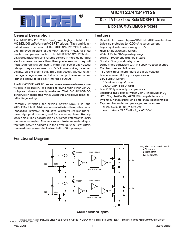 MIC4124 Micrel Semiconductor