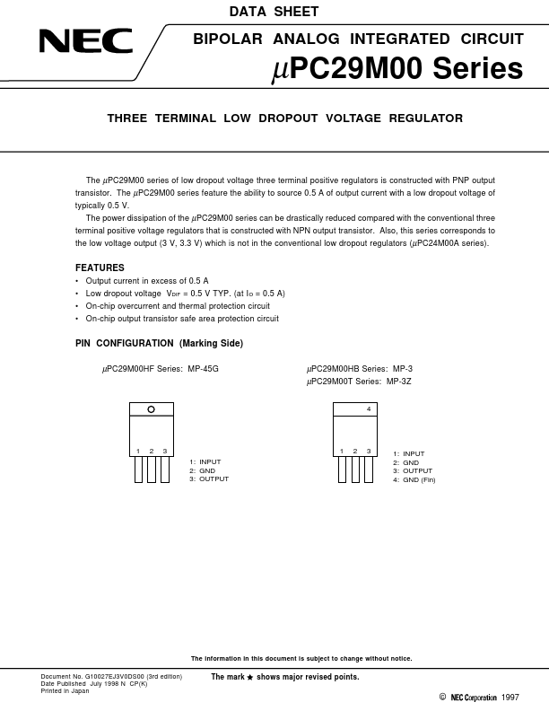 <?=UPC29M09HF?> डेटा पत्रक पीडीएफ