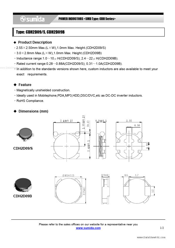 CDH2D09B Sumida Corporation