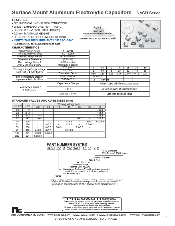 NACH100M16V4x6.3TR13F