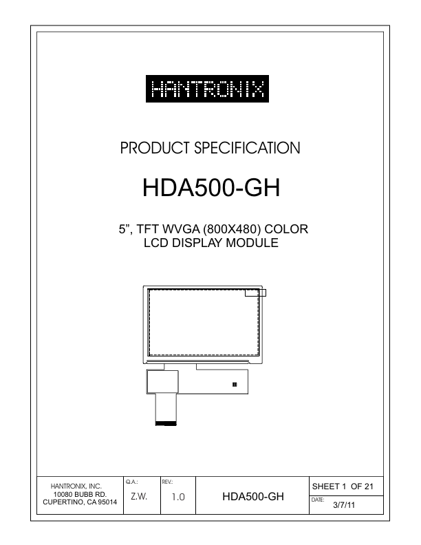 <?=HDA500-GH?> डेटा पत्रक पीडीएफ