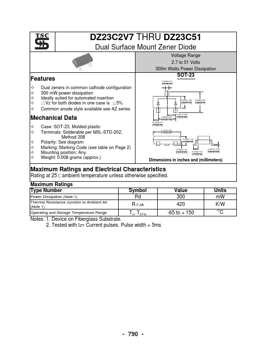 DZ23C10 Taiwan Semiconductor