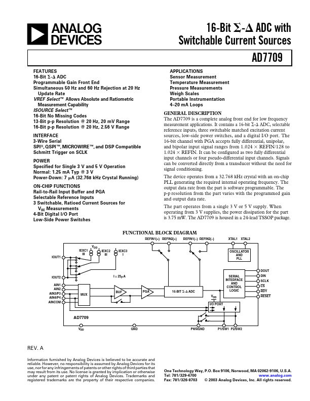 AD7709 Analog Devices