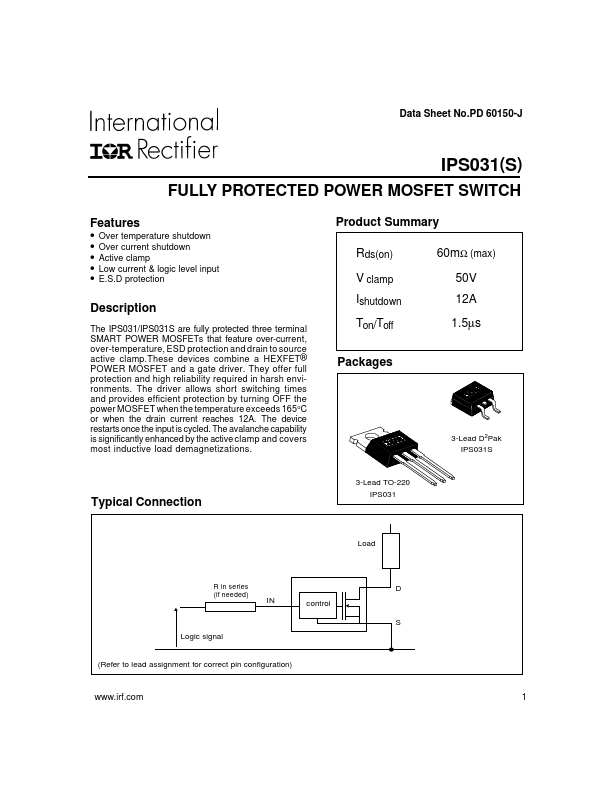 <?=IPS031?> डेटा पत्रक पीडीएफ