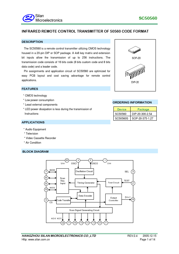 SC50560S Silan Microelectronics