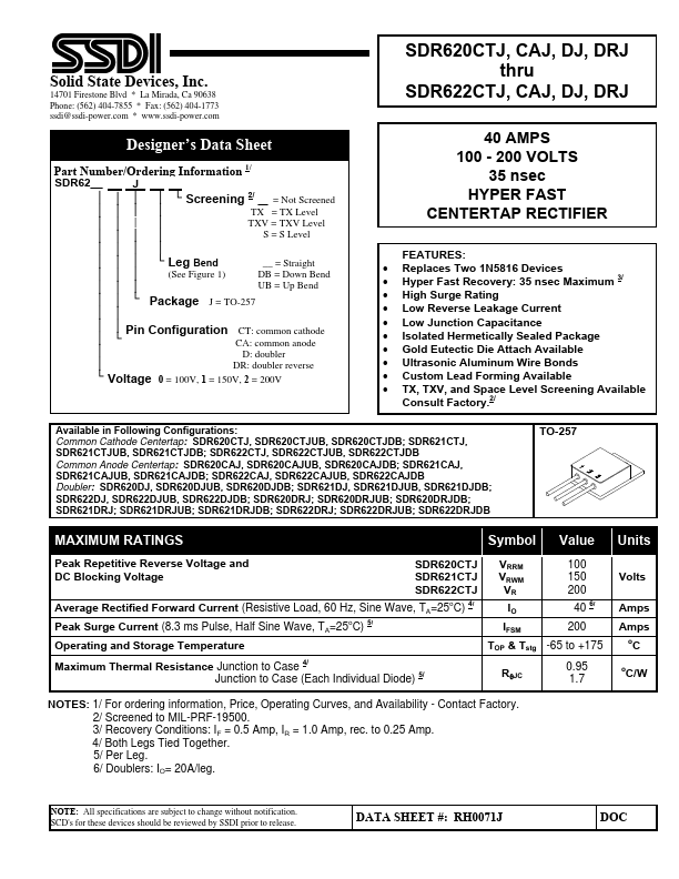 <?=SDR621DRJ?> डेटा पत्रक पीडीएफ