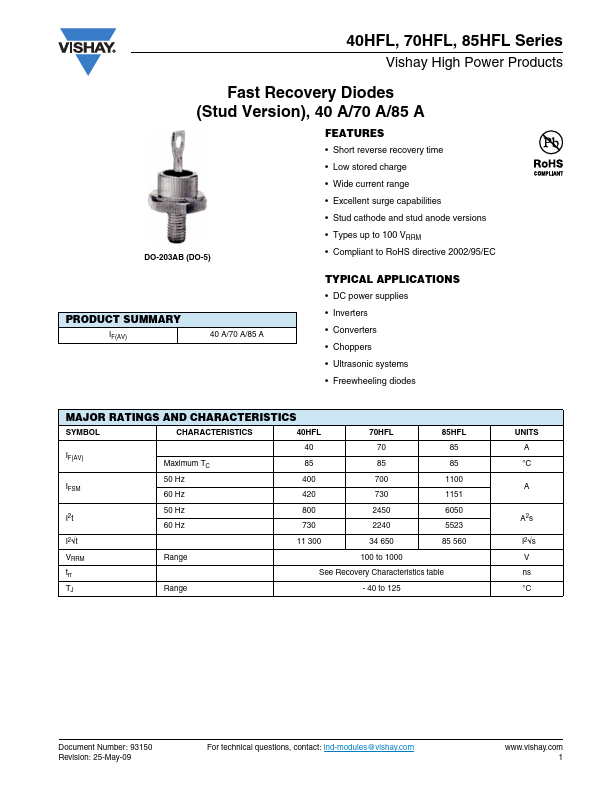 85HFL20S05 Vishay Siliconix