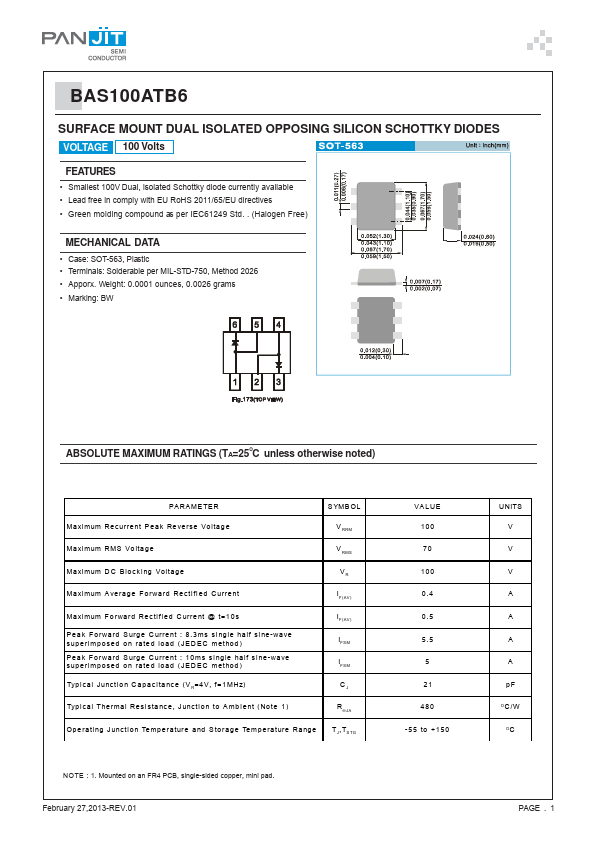 BAS100ATB6 Pan Jit International