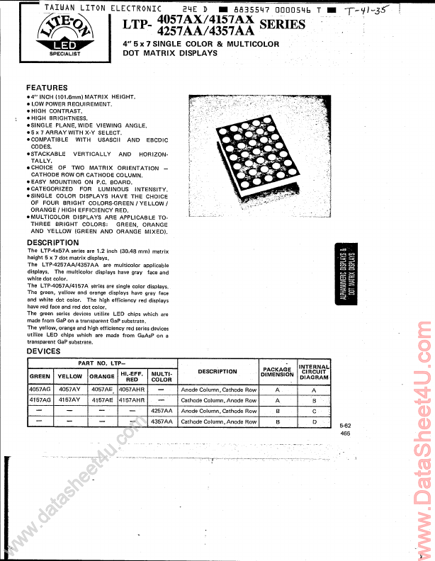 <?=LTP-4357AA?> डेटा पत्रक पीडीएफ