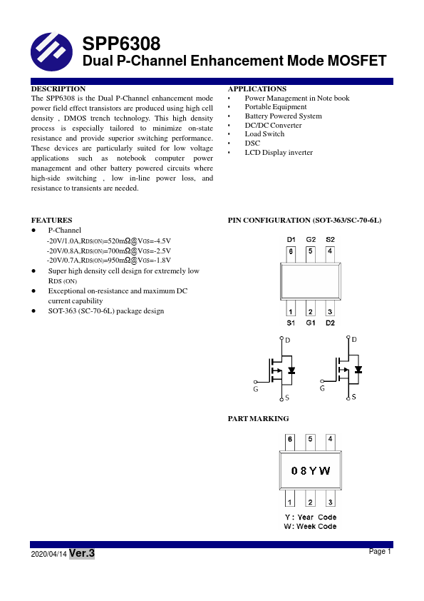 <?=SPP6308?> डेटा पत्रक पीडीएफ