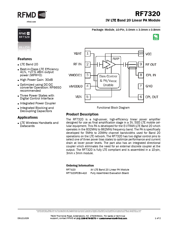 RF7320 RF Micro Devices