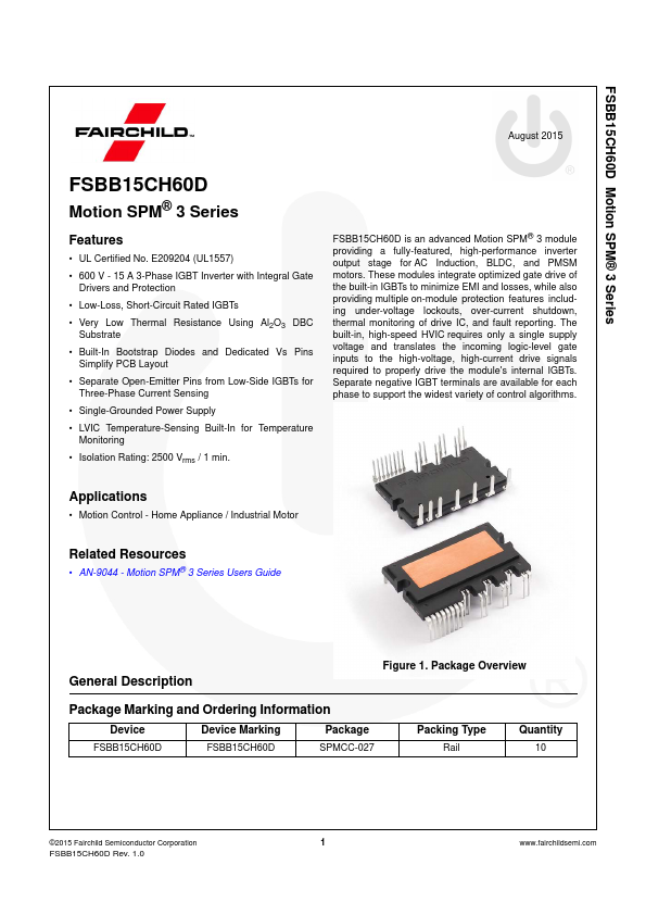 FSBB15CH60D Fairchild Semiconductor