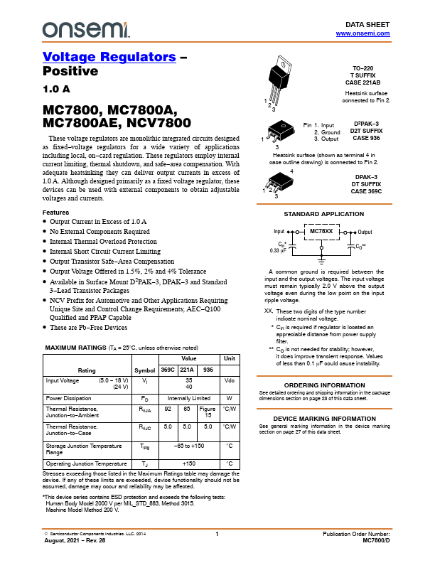 MC7805C ON Semiconductor