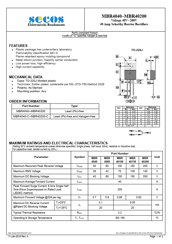 MBR40100 SeCoS