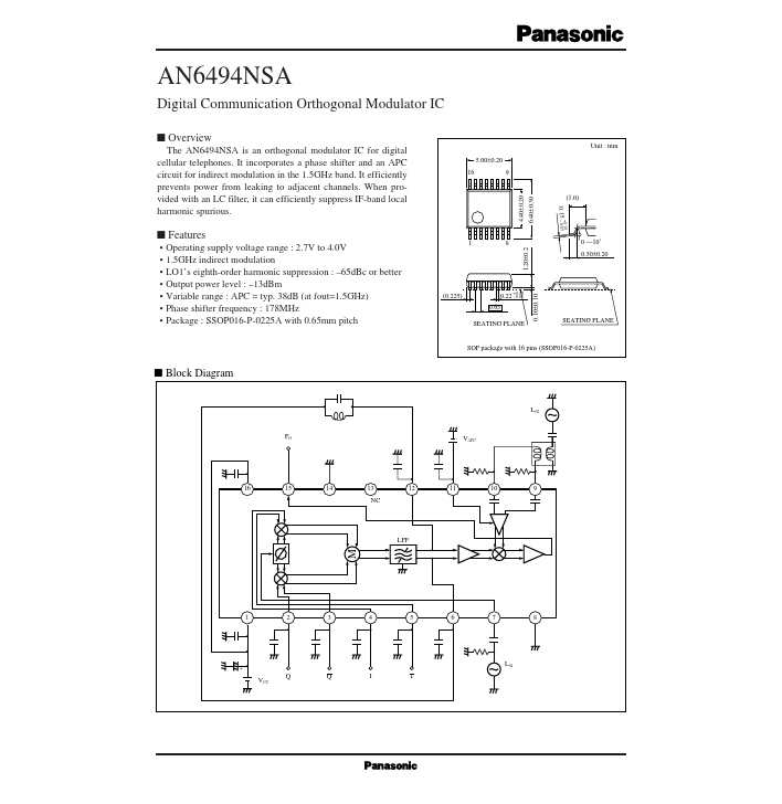AN6494NSA Panasonic Semiconductor