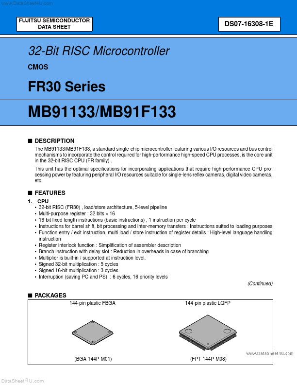 <?=MB91F133?> डेटा पत्रक पीडीएफ