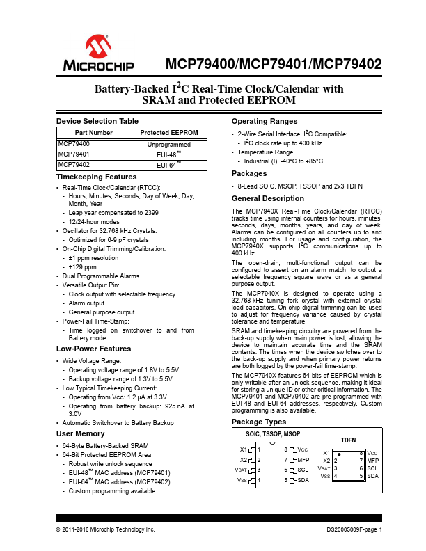 MCP79401 MICROCHIP