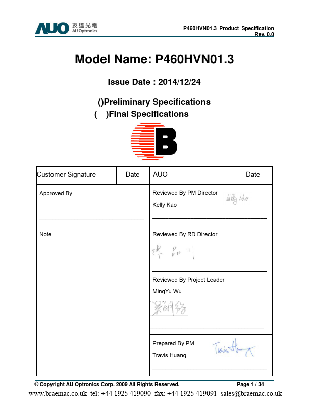 P460HVN01.3 AUO