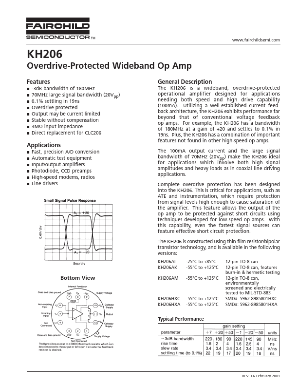 KH206 Fairchild Semiconductor