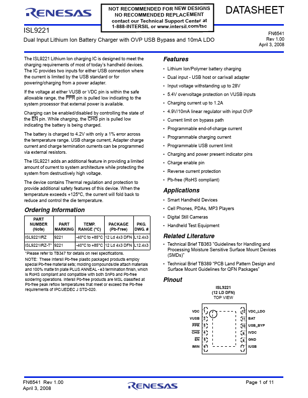 ISL9221 Renesas