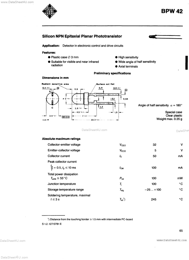 BPW42 Telefunken Microelectronics