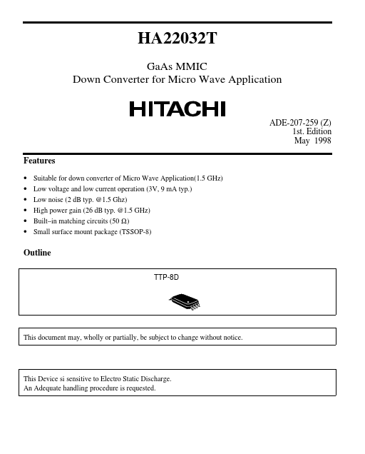HA22032T Hitachi Semiconductor