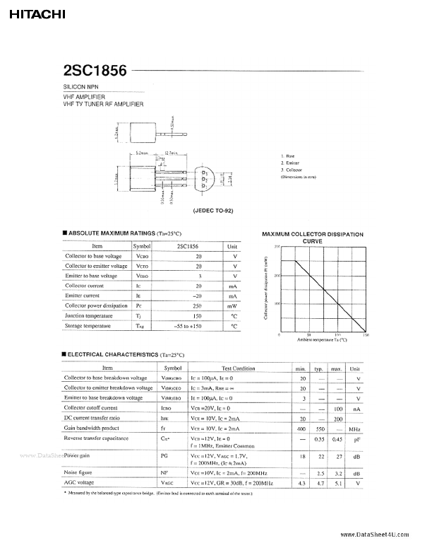 2SC1856 Hitachi Semiconductor