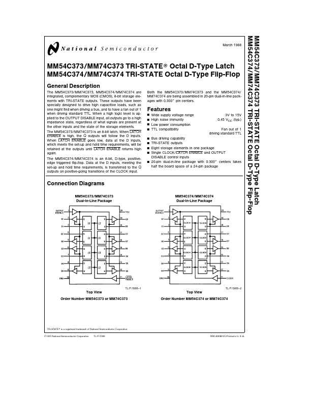 MM54C374 National Semiconductor