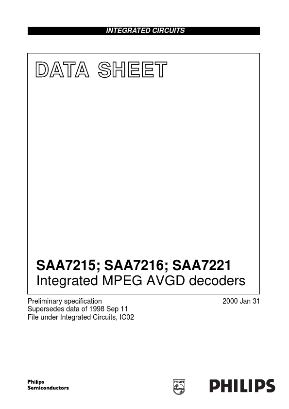 <?=SAA7215?> डेटा पत्रक पीडीएफ