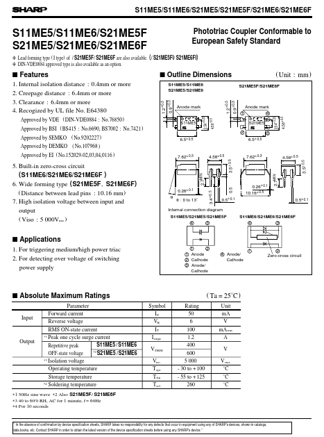 S11ME6 Sharp Electrionic Components