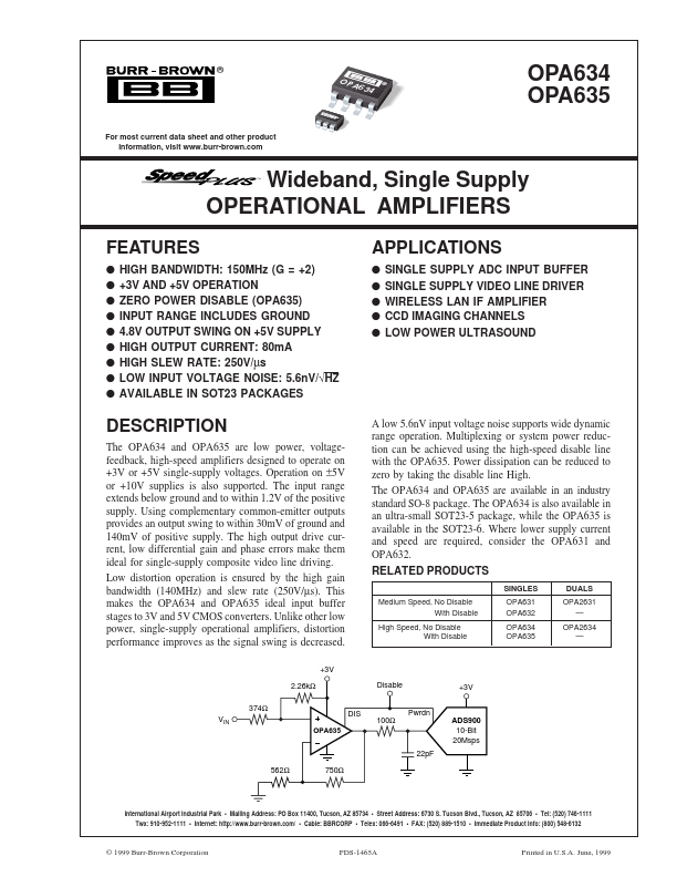 OPA635 - Burr-Brown