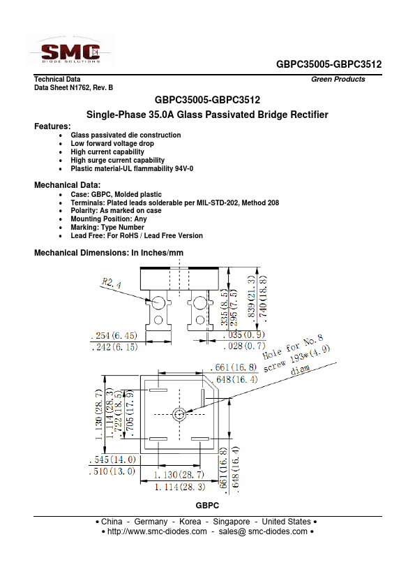 GBPC35005 Sangdest Microelectronics