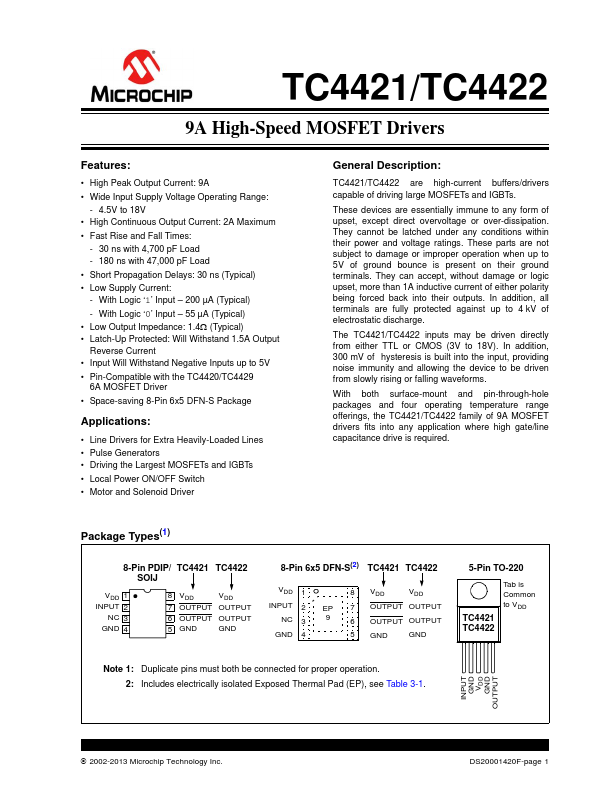 TC4422 Microchip Technology