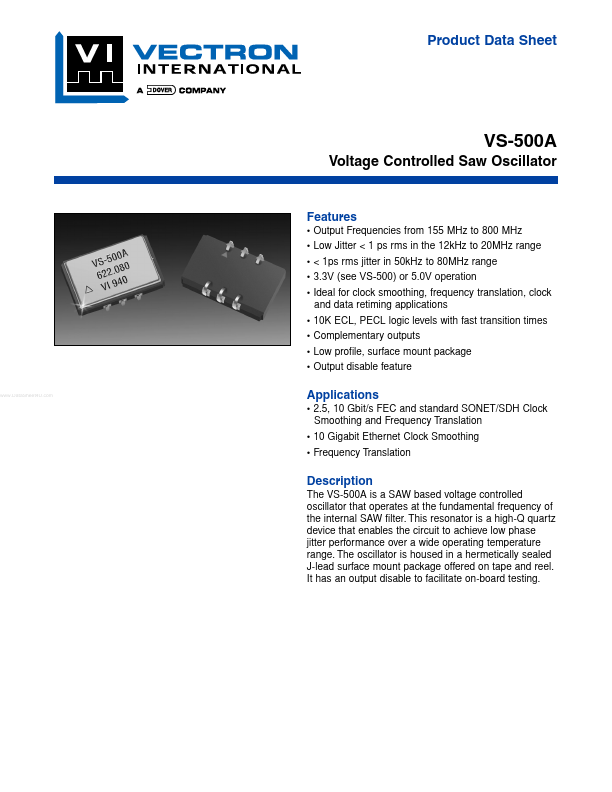 VS-500A Vectron International