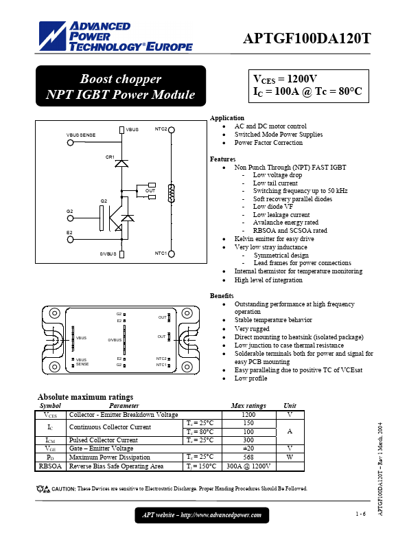 APTGF100DA120T